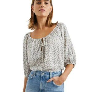 Rails Kirstie Bella Floral Linen Blend Top Shirt XL